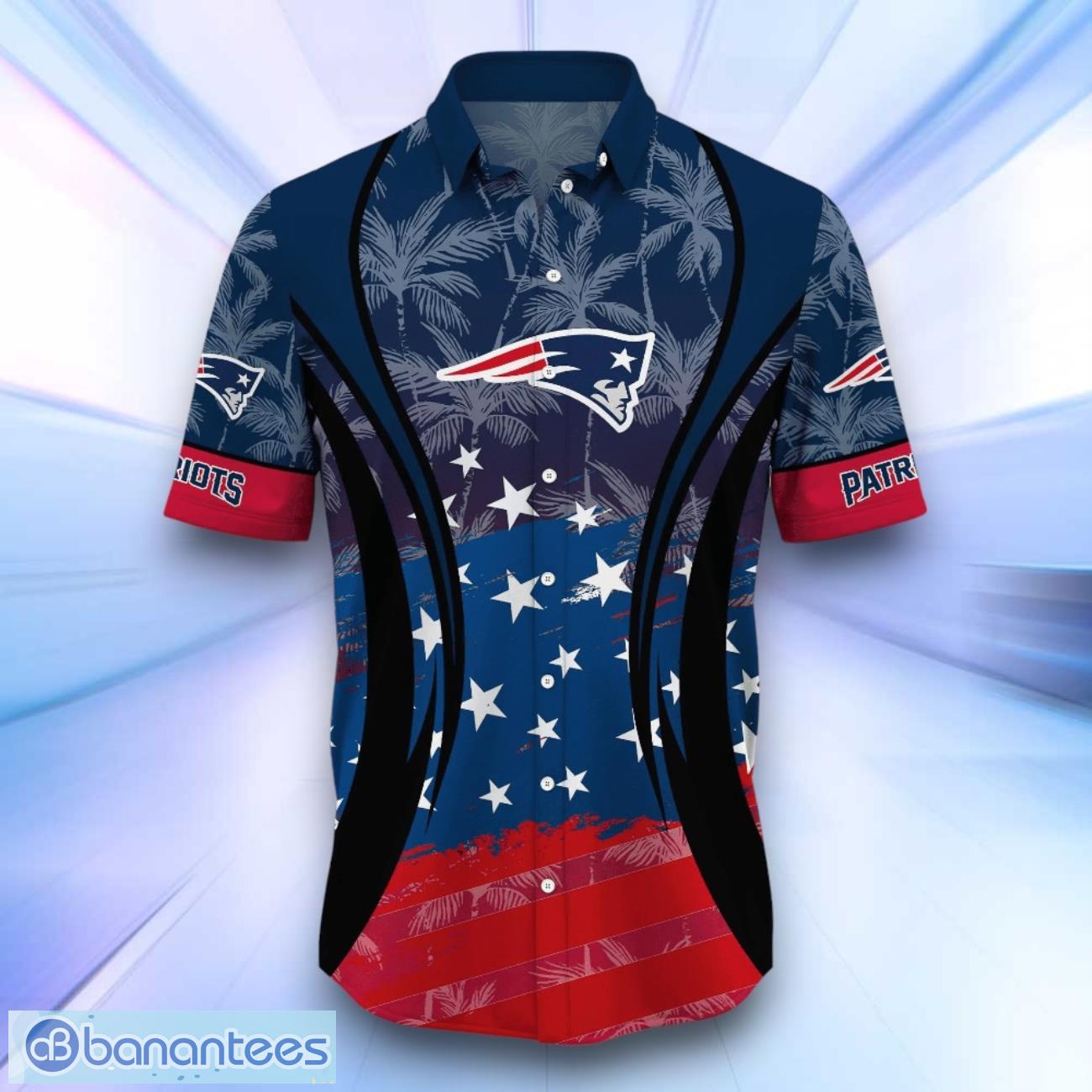 new england patriots nfl hawaiian shirt flag aloha shirt summer beach for fans 1 image New England Patriots NFL Hawaiian Shirt Flag Aloha Shirt Summer Beach For Fans Product Photo 2