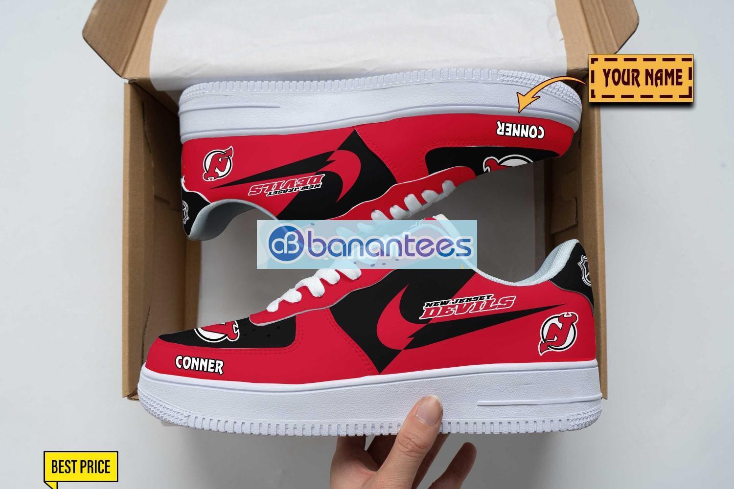new jersey devils air force shoes custom name gift for fans af1 sneakers image New Jersey Devils Air Force Shoes Custom Name Gift For Fans AF1 Sneakers Product Photo 1