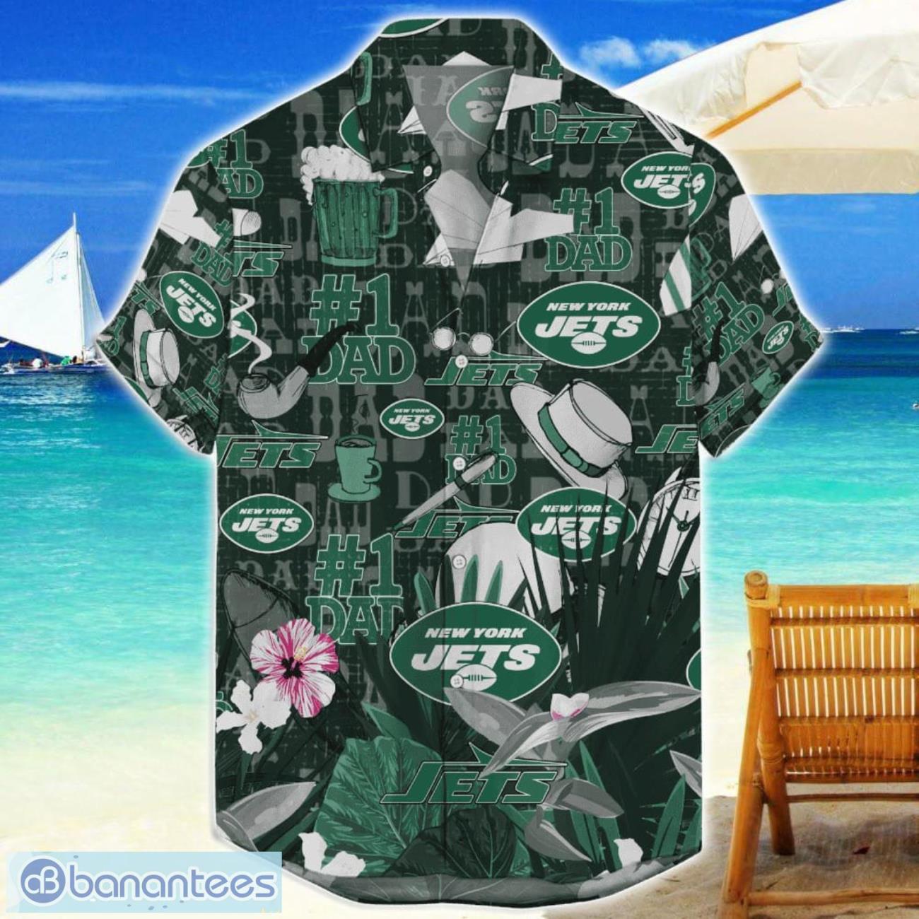 new york jets hawaiian shirt fathers day gift for dad grandpa nfl team image New York Jets Hawaiian Shirt Father’s Day Gift For Dad Grandpa NFL Team Product Photo 1