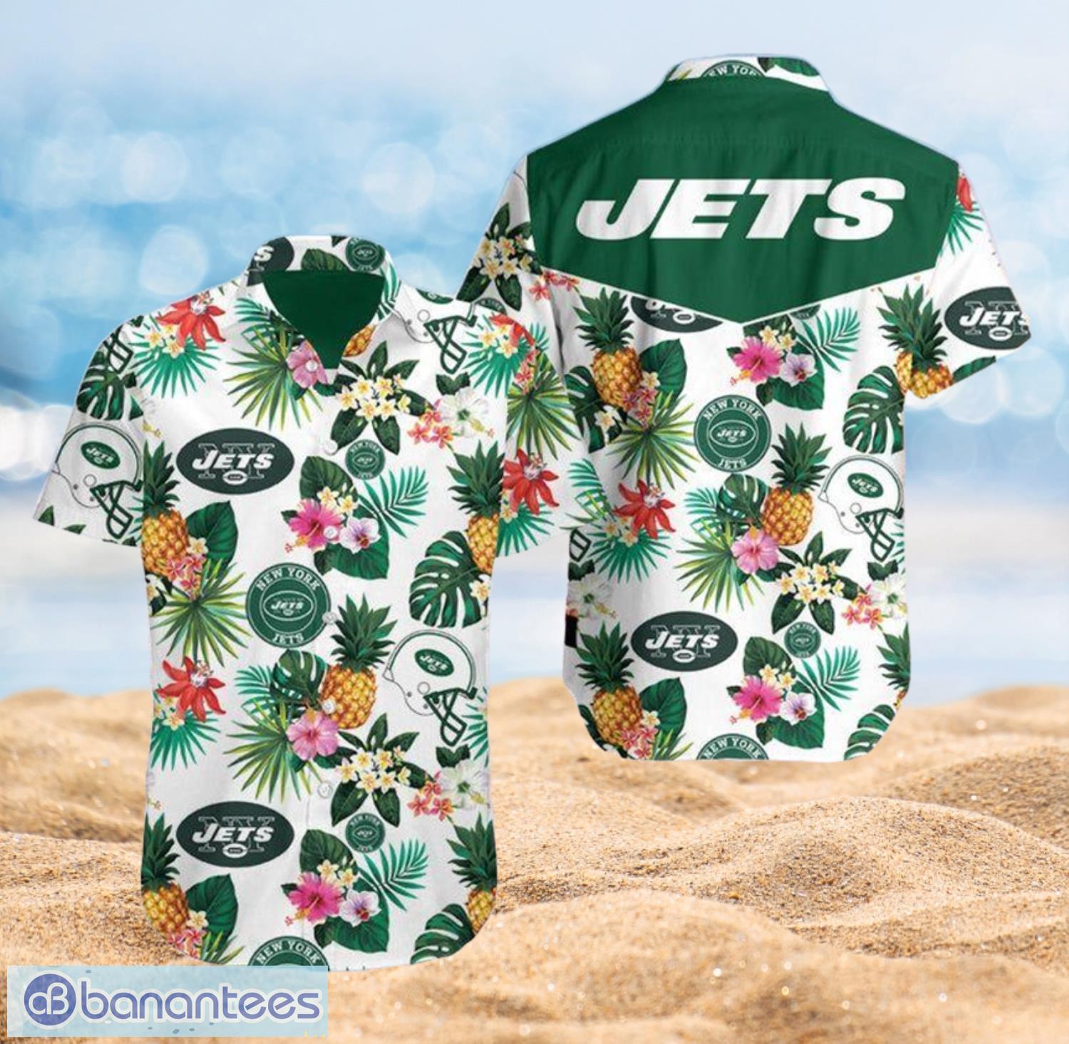 new york jets hawaiian summer beach shirt full over print image New York Jets Hawaiian Summer Beach Shirt Full Over Print Product Photo 1