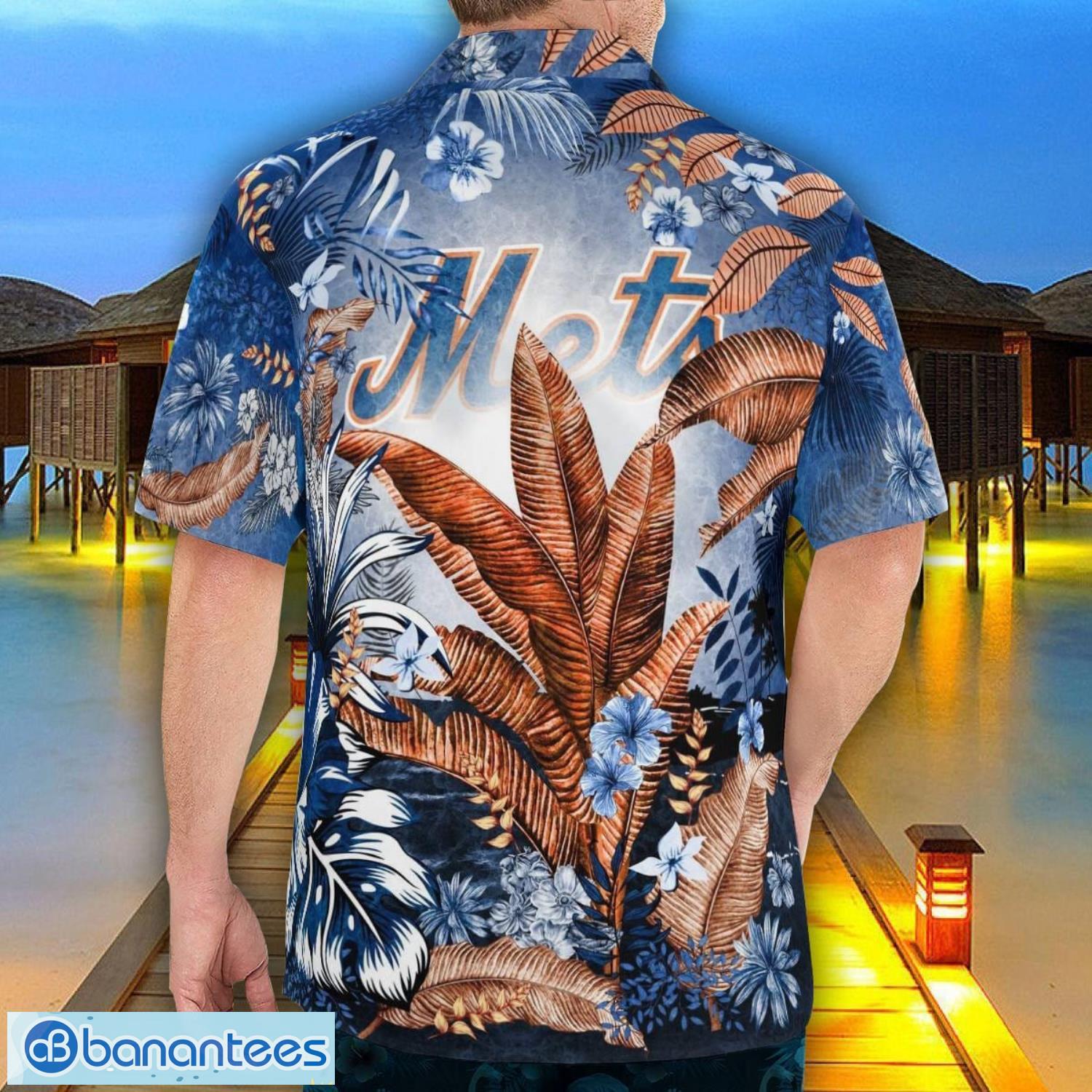 new york mets tropical floral skull 3d hawaiian shirt beach shirt halloween gift 1 image New York Mets Tropical Floral Skull 3D Hawaiian Shirt Beach Shirt Halloween Gift Product Photo 2