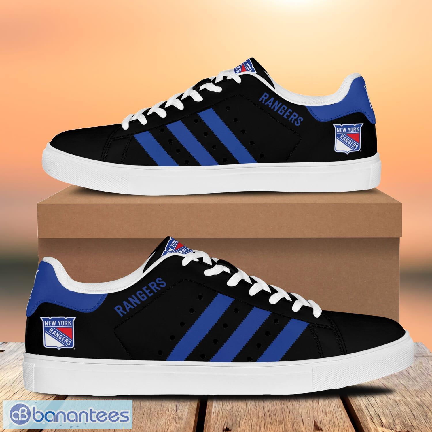 new york rangers low top skate shoes stan smith shoes blue striped image New York Rangers Low Top Skate Shoes Stan Smith Shoes Blue Striped Product Photo 1