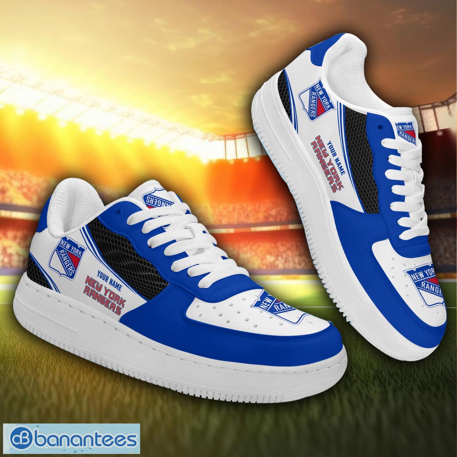 new york rangers nhl personalized new airforce 1 sneakers gift for fan image New York Rangers NHL Personalized New AirForce 1 Sneakers Gift For Fan Product Photo 1