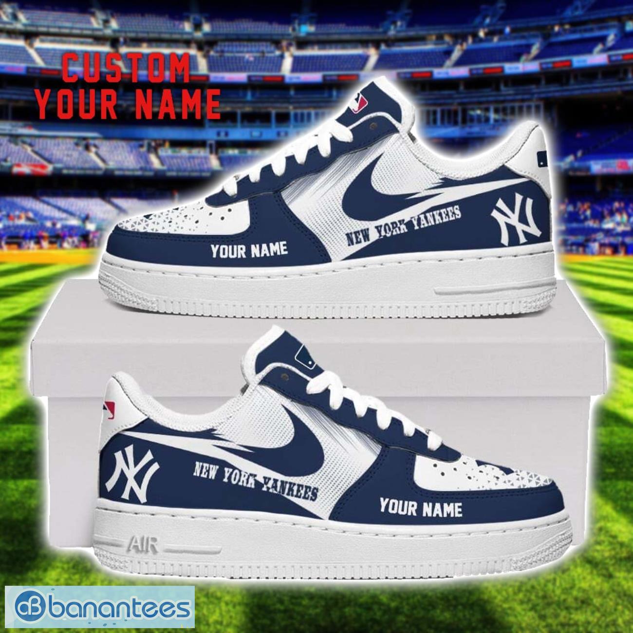 new york yankees air force shoes sneakers for men women gift custom name image New York Yankees Air Force Shoes Sneakers For Men Women Gift Custom Name Product Photo 1