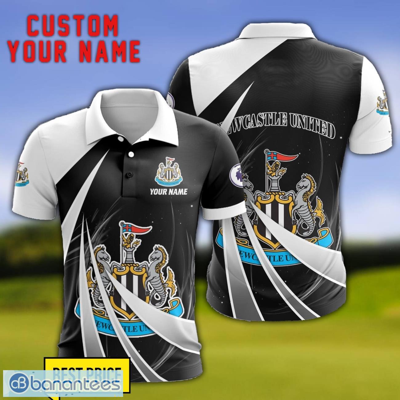 newcastle united fc personalized name 3d polo shirt gift for sport golf lover image Newcastle United F.C Personalized Name 3D Polo Shirt Gift For Sport Golf Lover Product Photo 1