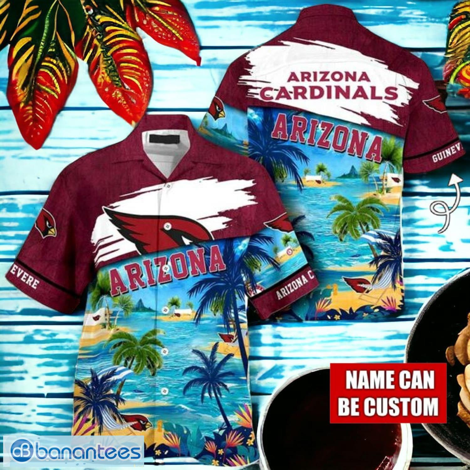 nfl arizona cardinals logo fans love custom your name hawaiian shirt full over print image NFL Arizona Cardinals Logo Fans Love Custom Your Name Hawaiian Shirt Full Over Print Product Photo 1