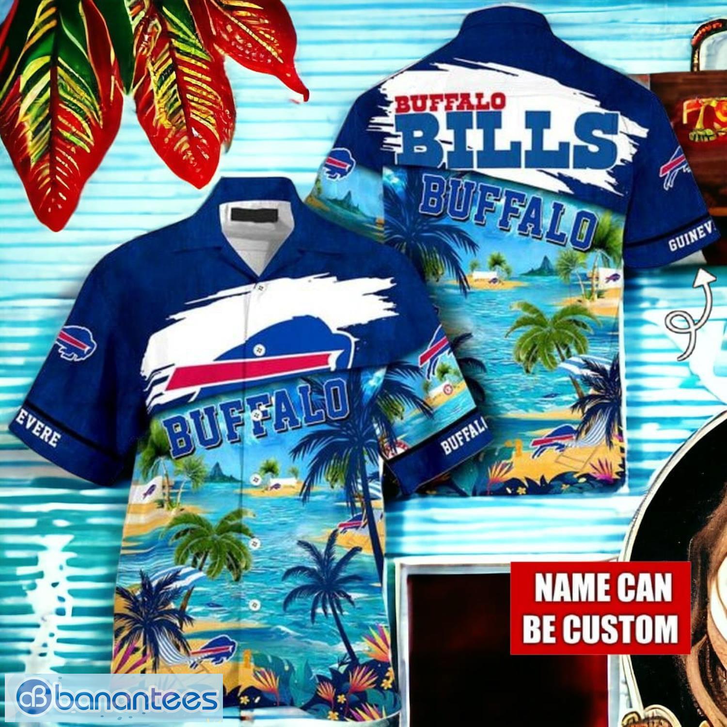 nfl buffalo bills logo fans love custom your name hawaiian shirt full over print image NFL Buffalo Bills Logo Fans Love Custom Your Name Hawaiian Shirt Full Over Print Product Photo 1