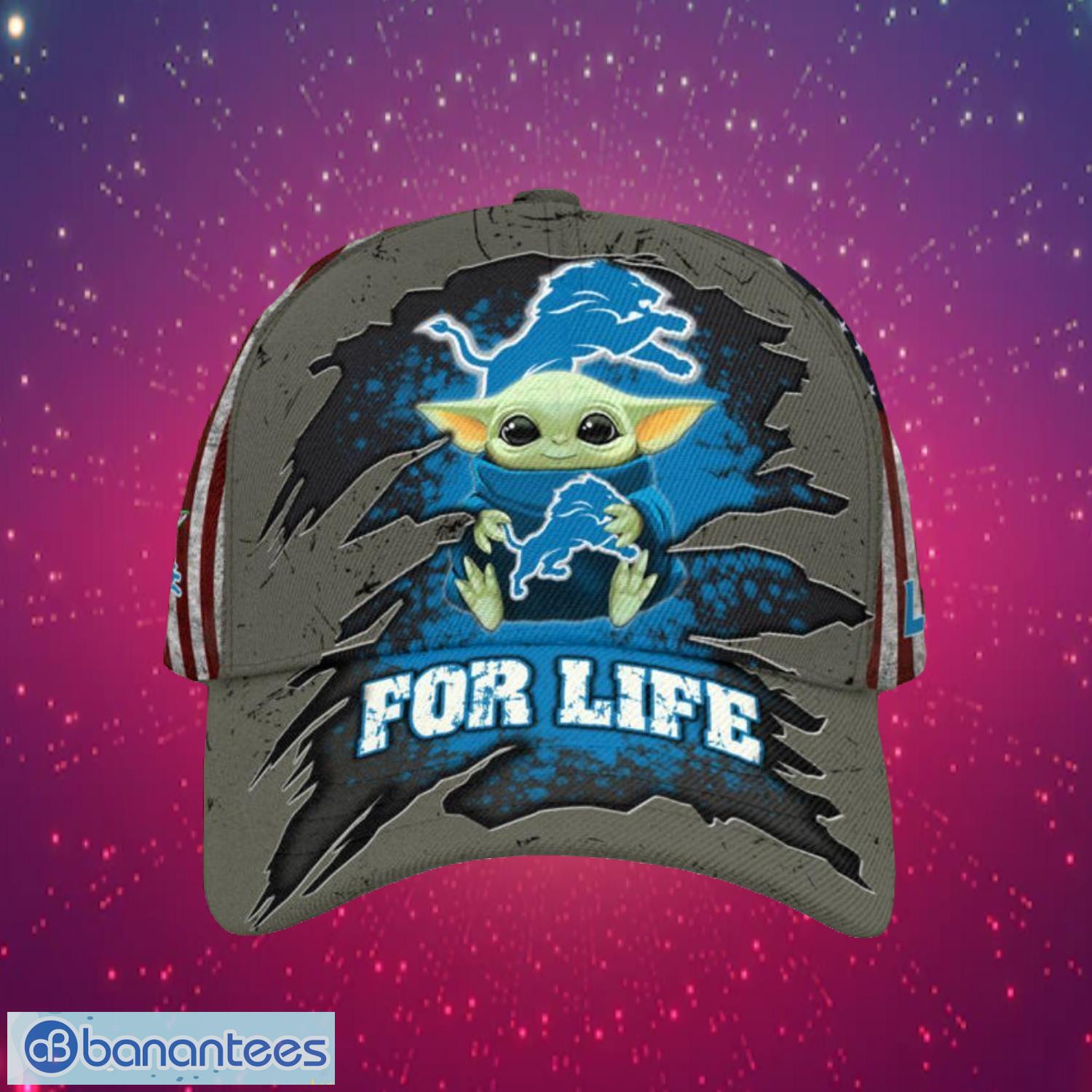 nfl detroit lions logo design baby yoda for life gifts for fans full over print cap image NFL Detroit Lions Logo Design Baby Yoda For Life Gifts For Fans Full Over Print Cap Product Photo 1