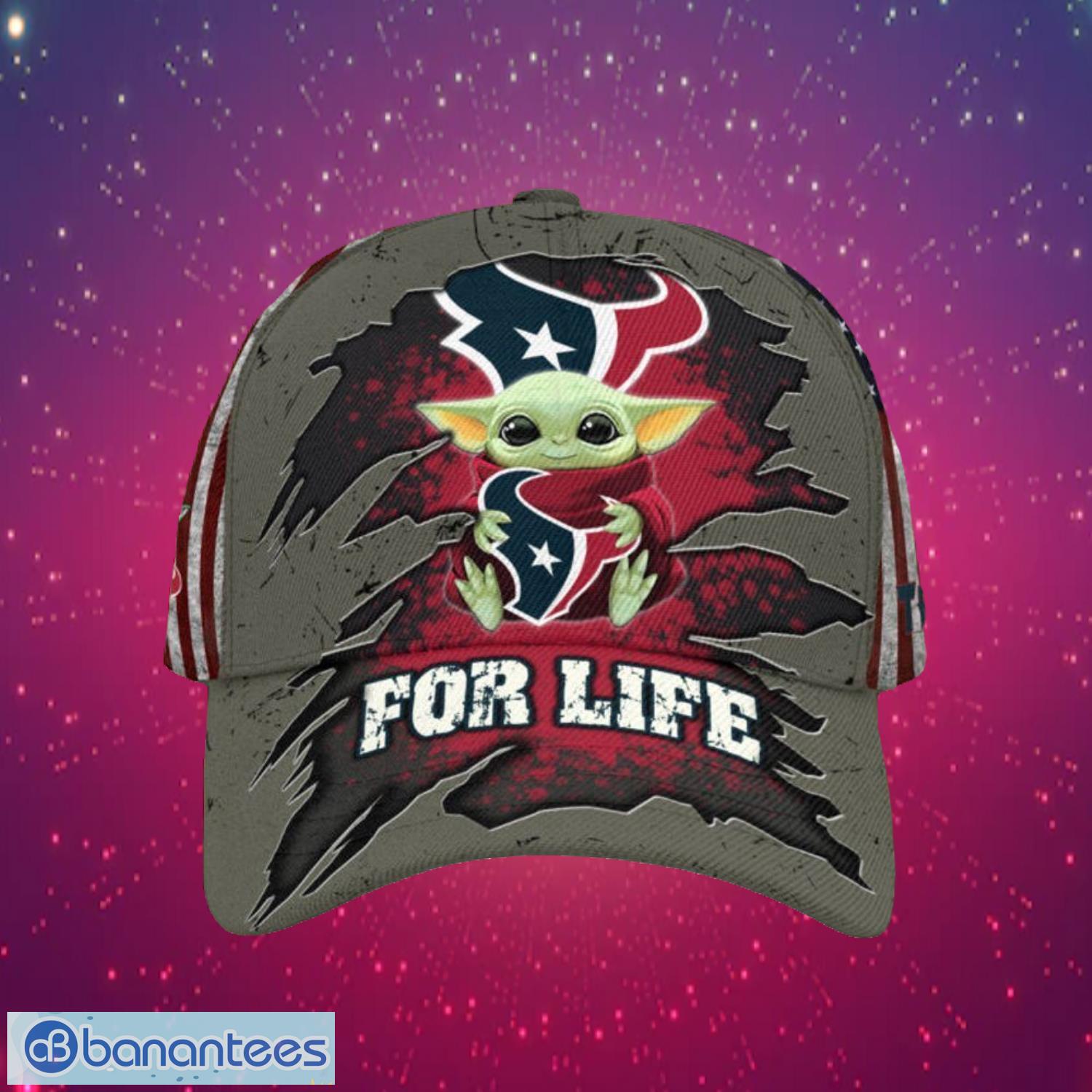 nfl houston texans logo design baby yoda for life gifts for fans full over print cap image NFL Houston Texans Logo Design Baby Yoda For Life Gifts For Fans Full Over Print Cap Product Photo 1