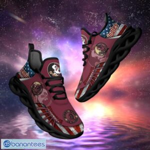 NCAA Florida State Seminoles Design Logo & America Flag Gift For Fans Max Shoes Product Photo 1