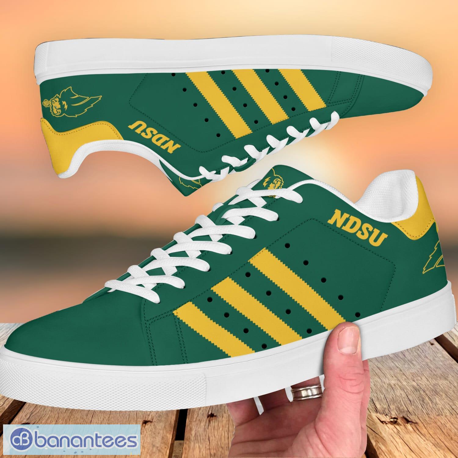 north dakota state bison football low top skate shoes stan smith shoes 1 image North Dakota State Bison Football Low Top Skate Shoes Stan Smith Shoes Product Photo 2