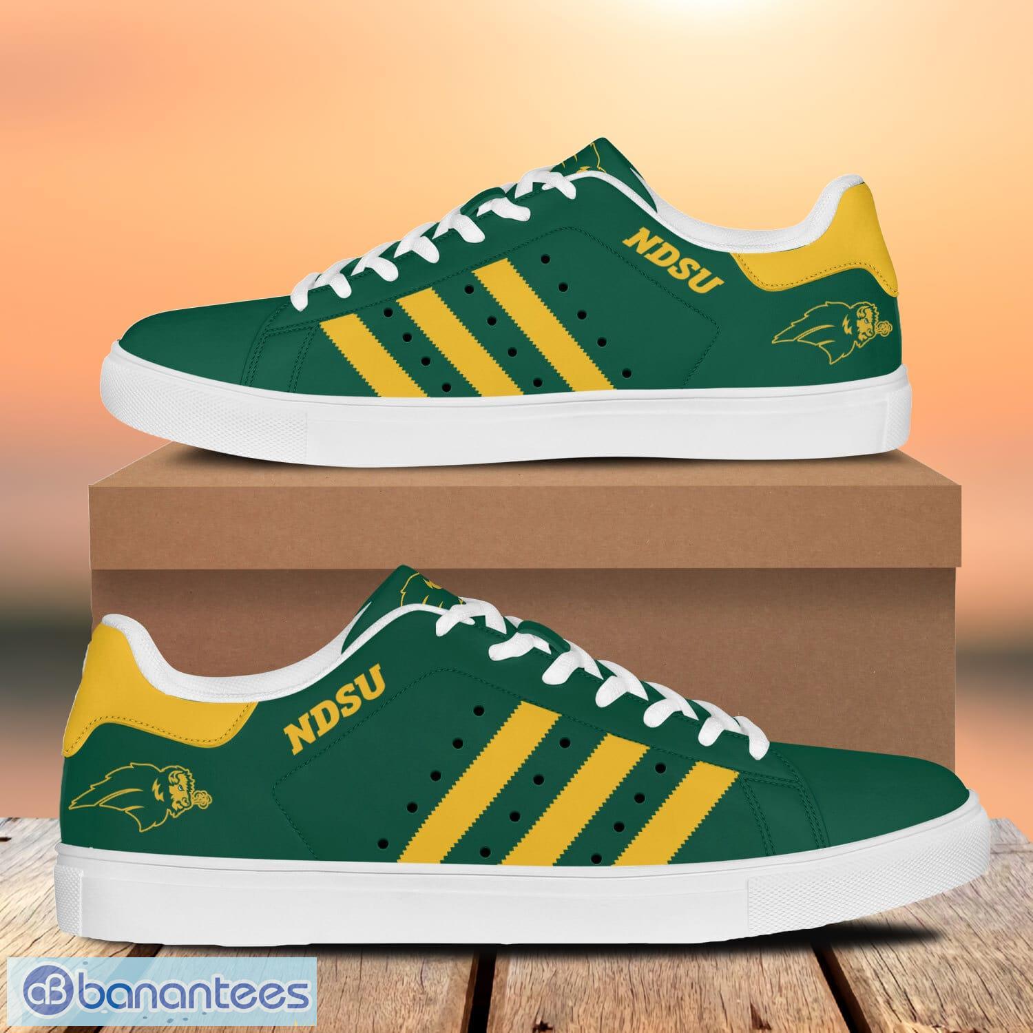 north dakota state bison football low top skate shoes stan smith shoes image North Dakota State Bison Football Low Top Skate Shoes Stan Smith Shoes Product Photo 1