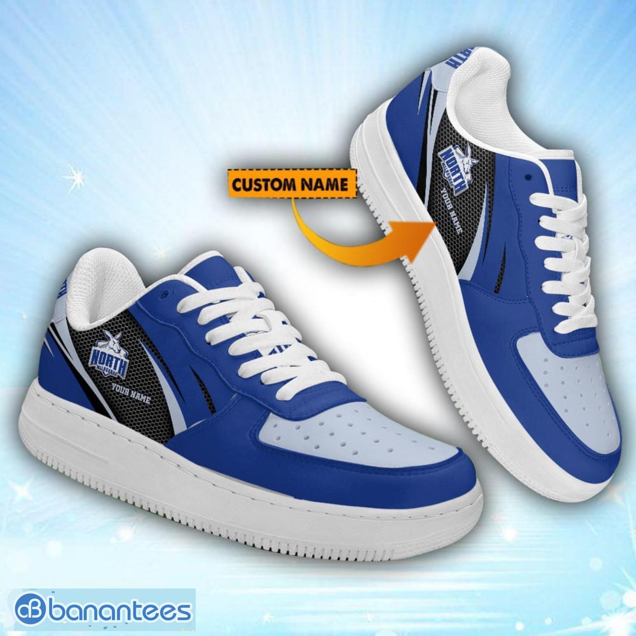 north melbourne air force shoes team sneakers custom name unique gift for fans 1 image North Melbourne Air Force Shoes Team Sneakers Custom Name Unique Gift For Fans Product Photo 2