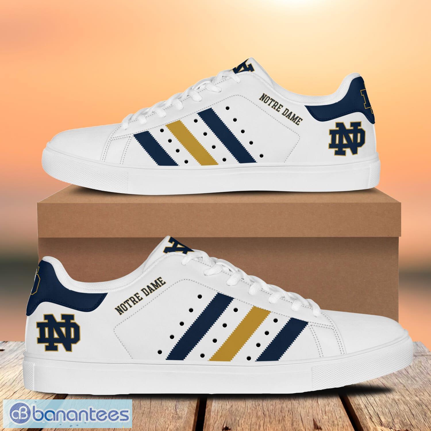 notre dame fighting irish football low top skate shoes stan smith shoes image Notre Dame Fighting Irish Football Low Top Skate Shoes Stan Smith Shoes Product Photo 1