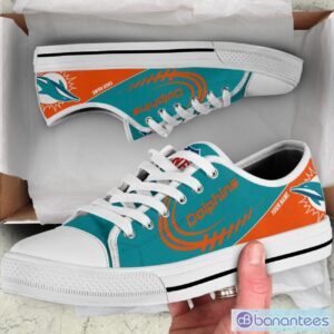 Custom Name Miami Dolphins Low Top Shoes For Fans Sport Product Photo 4
