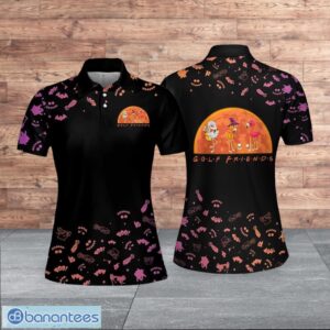Golf Friends Flamingo Halloween Black Style For Women Polo Shirt Product Photo 1