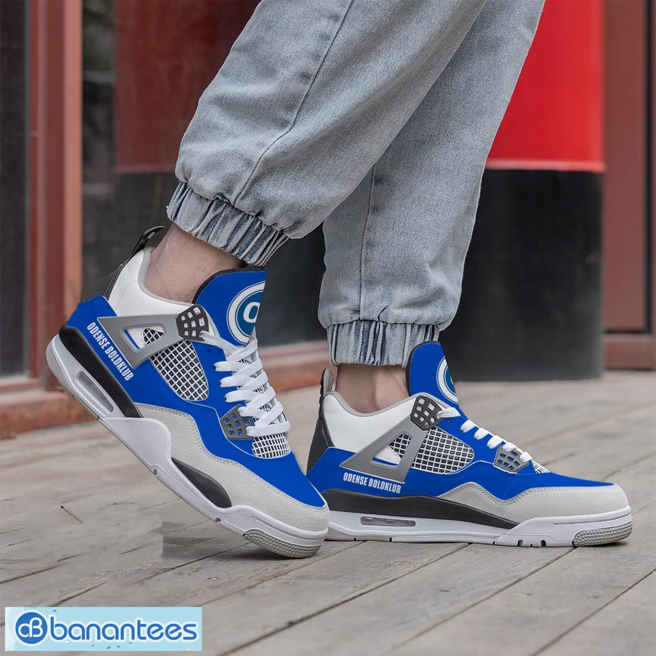 odense boldklub air jordan 4 shoes men and women sneakers gift 1 image Odense Boldklub Air Jordan 4 Shoes Men And Women Sneakers Gift Product Photo 2
