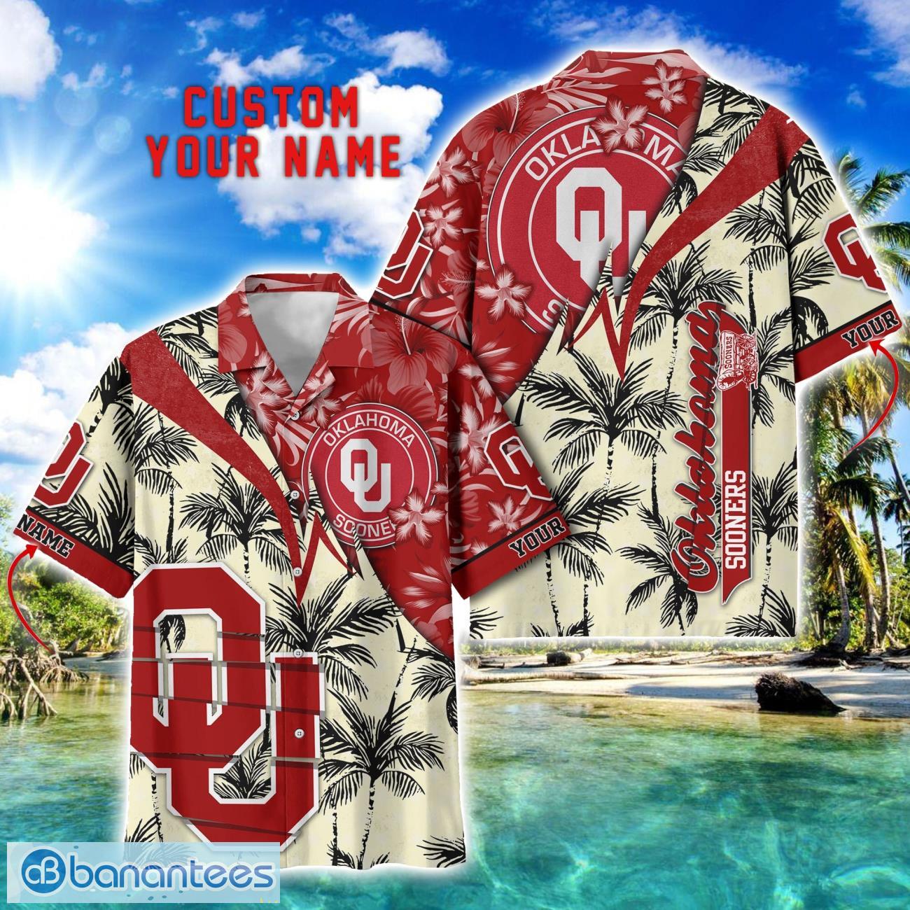 oklahoma sooners hawaii shirt vintage coconut pattern tropical hawaiian football beach shirts custom name image Oklahoma Sooners Hawaii Shirt Vintage coconut Pattern Tropical Hawaiian Football Beach Shirts Custom Name Product Photo 1
