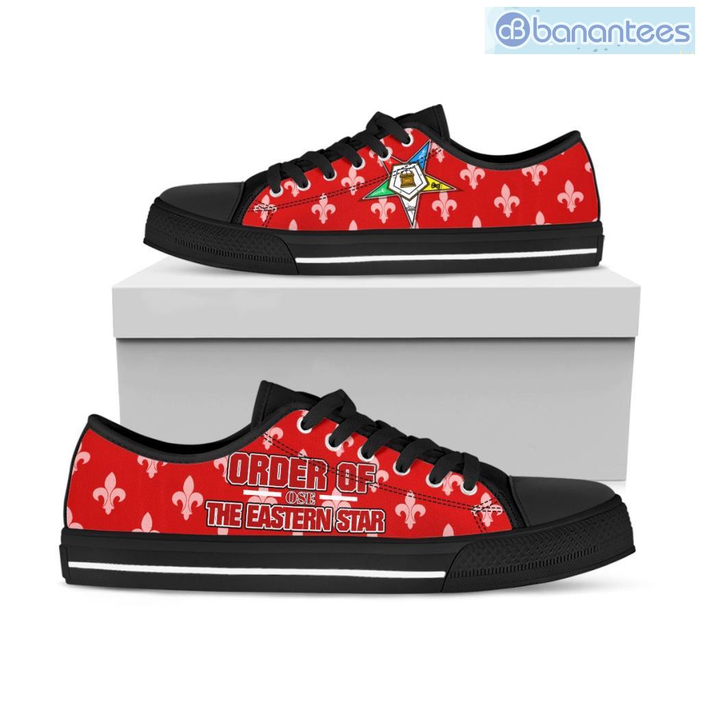 order of the eastern star pattern low top shoes fashion trend image Order Of The Eastern Star Pattern Low Top Shoes Fashion Trend Product Photo 1