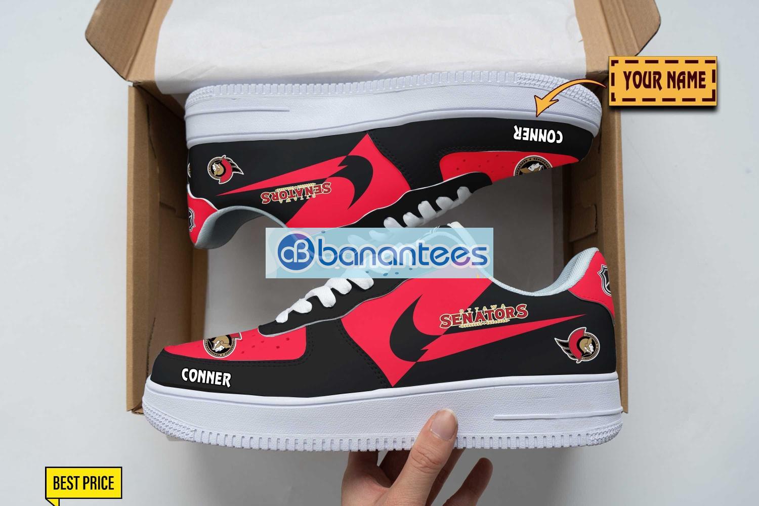 ottawa senators air force shoes custom name gift for fans af1 sneakers image Ottawa Senators Air Force Shoes Custom Name Gift For Fans AF1 Sneakers Product Photo 1
