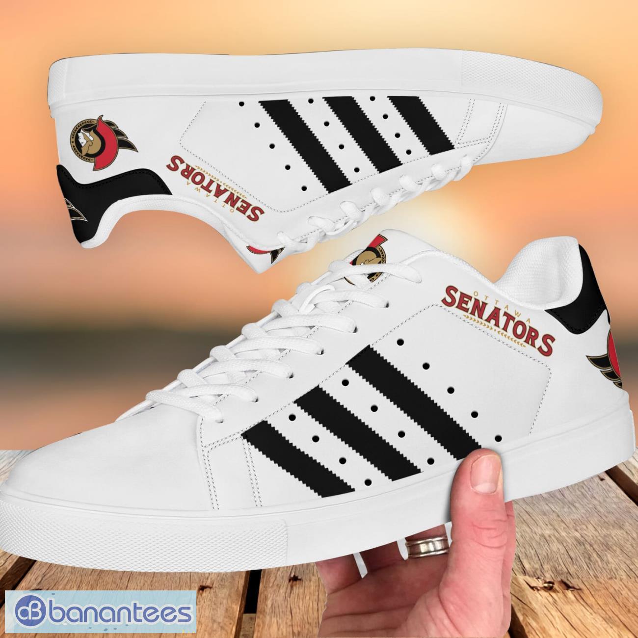 ottawa senators men women low top skate shoes new gift 1 image Ottawa Senators Men Women Low Top Skate Shoes New Gift Product Photo 2