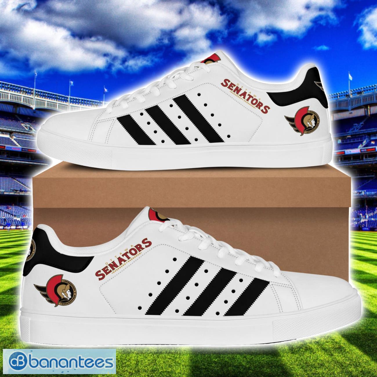 ottawa senators men women low top skate shoes new gift image Ottawa Senators Men Women Low Top Skate Shoes New Gift Product Photo 1