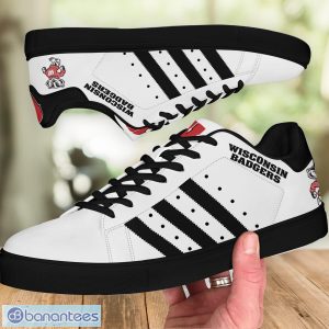 Wisconsin Badgers Football Low Top Skate Shoes Black Striped Product Photo 4