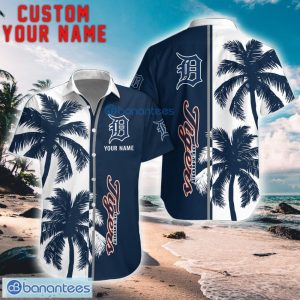Detroit Tigers Coconut Pattern Hawaiian Shirt And Shorts Personalized Name Unique Gift For Summer Product Photo 1