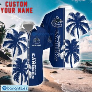 Vancouver Canucks Coconut Pattern Hawaiian Shirt And Shorts Personalized Name Unique Gift For Summer Product Photo 1