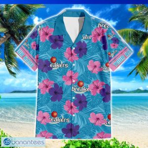 New Zealand Breakers NBL Custom Name Flowers Hawaiian Shirt And Short Pants Gift For Fans Product Photo 2