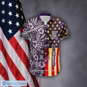 Custom Name NCAA2 Weber State Wildcats Hawaiian Shirt Flag USA Vintage Flower All Over Print For Men And Women - NCAA2 Weber State Wildcats 3D Hawaiian Shirt Flag USA Flower Style 1