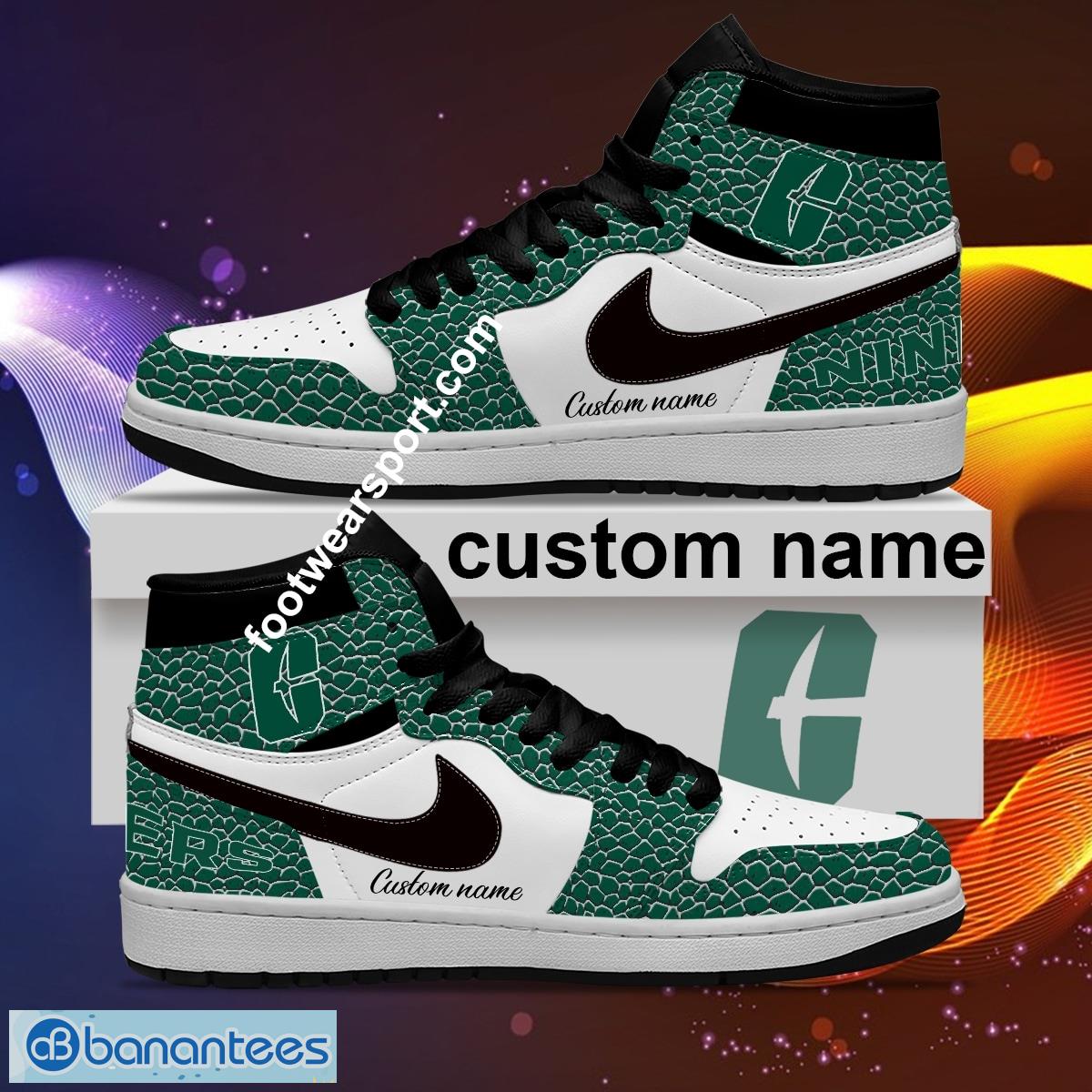 personalized ncaa charlotte 49ers air jordan 1 hightop shoes glass for men women 1 image Personalized NCAA Charlotte 49ers Air Jordan 1 Hightop Shoes Glass For Men Women - Personalized NCAA Charlotte 49ers Air Jordan 1 Sneakers Glass Hightop Shoes Photo 2