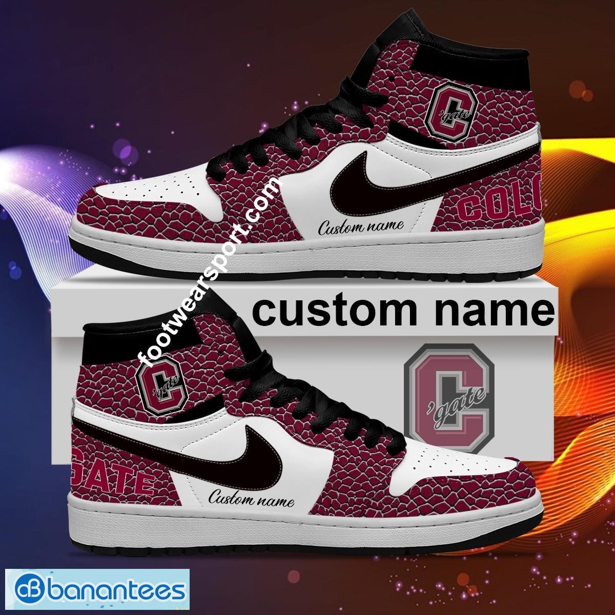 personalized ncaa2 colgate raiders air jordan 1 hightop shoes glass full print 1 image Personalized NCAA2 Colgate Raiders Air Jordan 1 Hightop Shoes Glass Full Print - Personalized NCAA2 Colgate Raiders Air Jordan 1 Sneakers Glass Hightop Shoes Photo 2