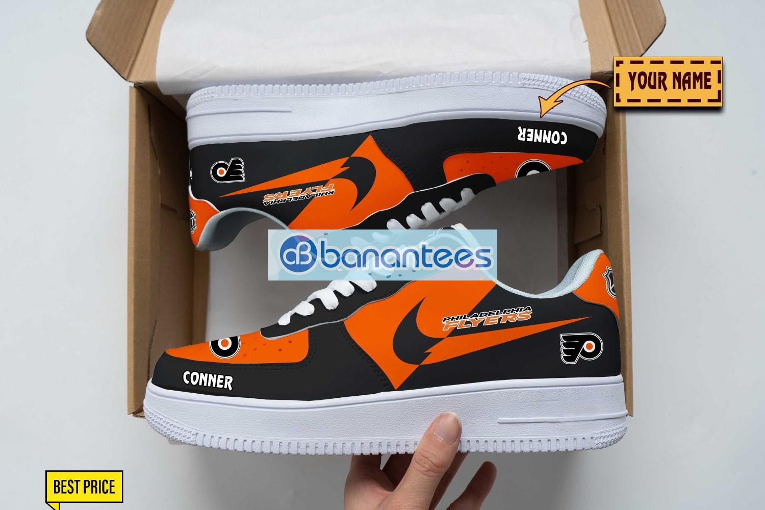 philadelphia flyers air force shoes custom name gift for fans af1 sneakers image Philadelphia Flyers Air Force Shoes Custom Name Gift For Fans AF1 Sneakers Product Photo 1