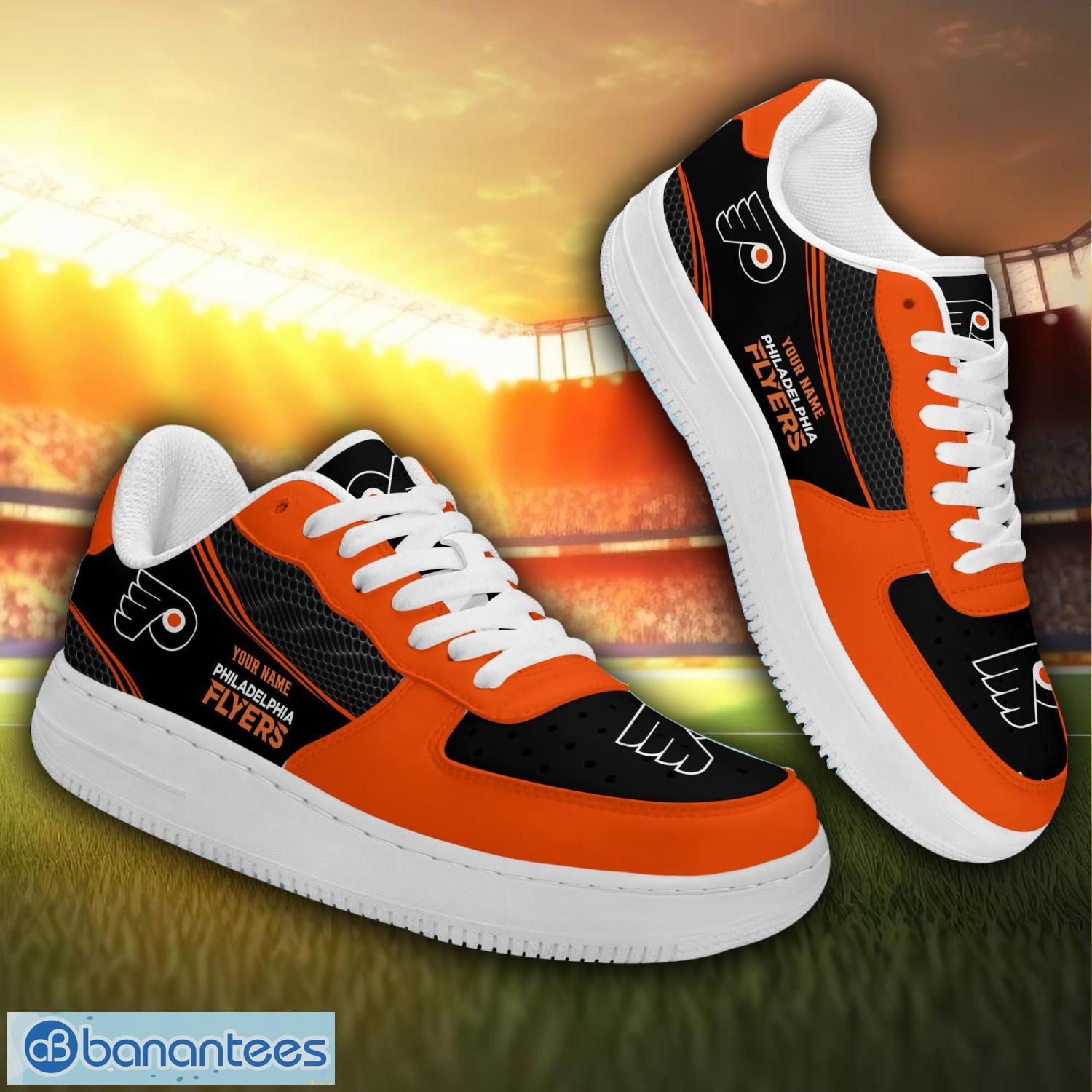 philadelphia flyers nhl personalized new airforce 1 sneakers gift for fan image Philadelphia Flyers NHL Personalized New AirForce 1 Sneakers Gift For Fan Product Photo 1