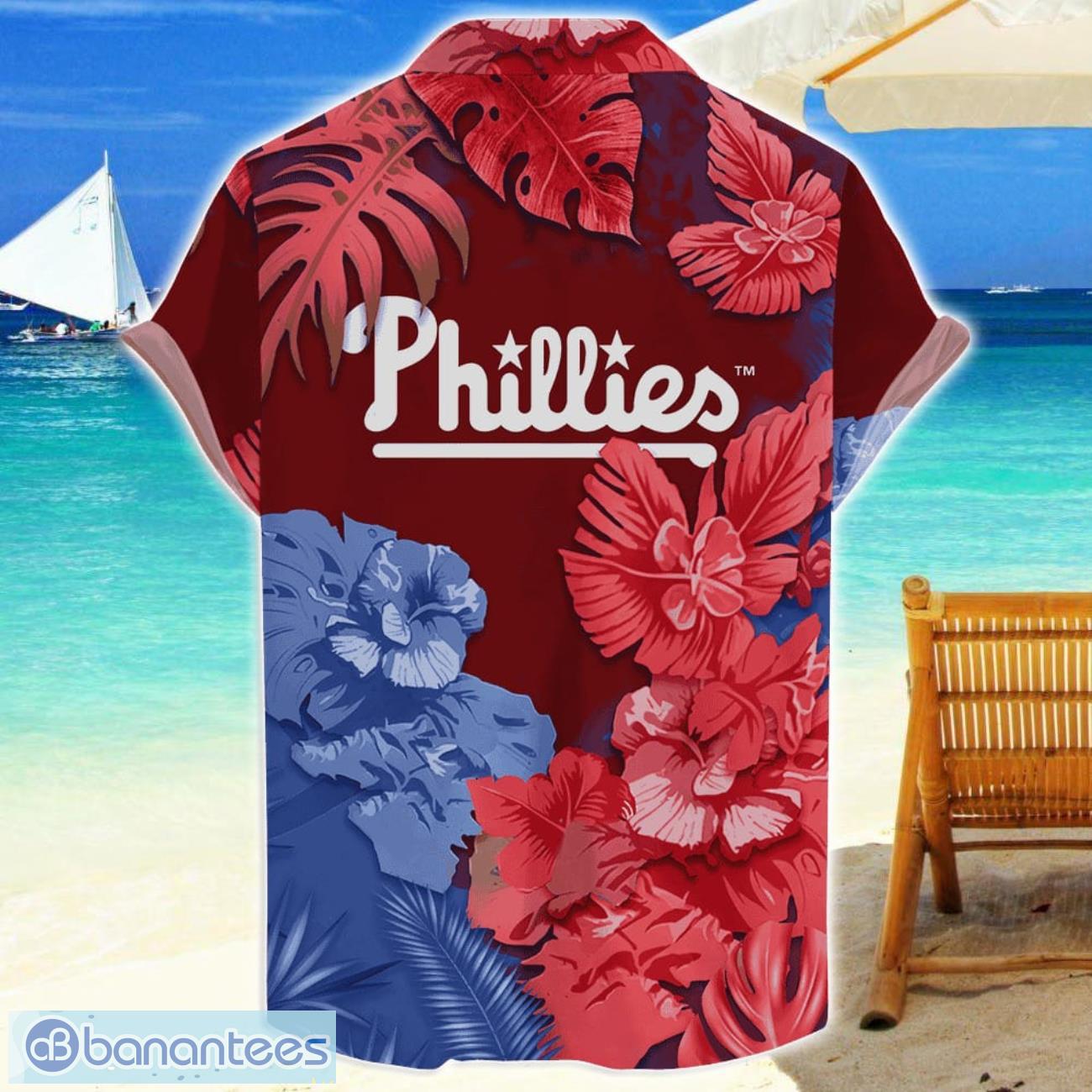 philadelphia phillies skull flower hawaiian shirt mlb halloween gift for sports fans 1 image Philadelphia Phillies Skull Flower Hawaiian Shirt MLB Halloween Gift For Sports Fans Product Photo 2