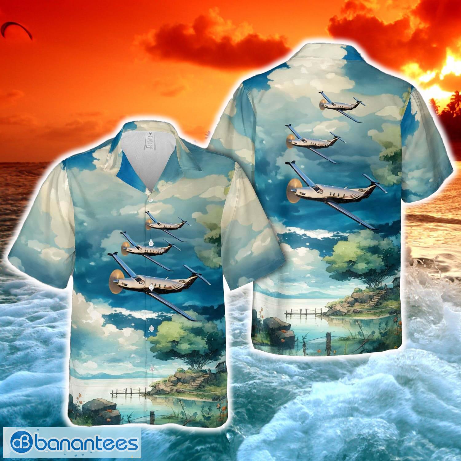 pilatus pc2 general aviation business aircraft hawaiian shirt for men women summer image Pilatus PC2 general aviation business aircraft Hawaiian Shirt For Men Women Summer - Pilatus PC2 general aviation business aircraft Hawaiian Shirt For Men Women Summer