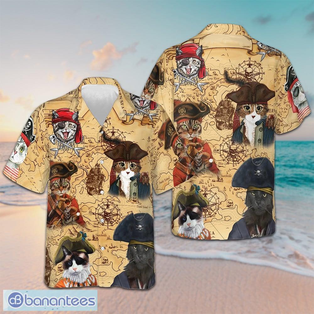 pirate cat hawaiian shirt beach button up shirts mens gifts for cat lovers image Pirate Cat Hawaiian Shirt Beach Button Up Shirts Mens Gifts For Cat Lovers - Pirate Cat Hawaiian Shirt Beach Button Up Shirts Mens Gifts For Cat Lovers