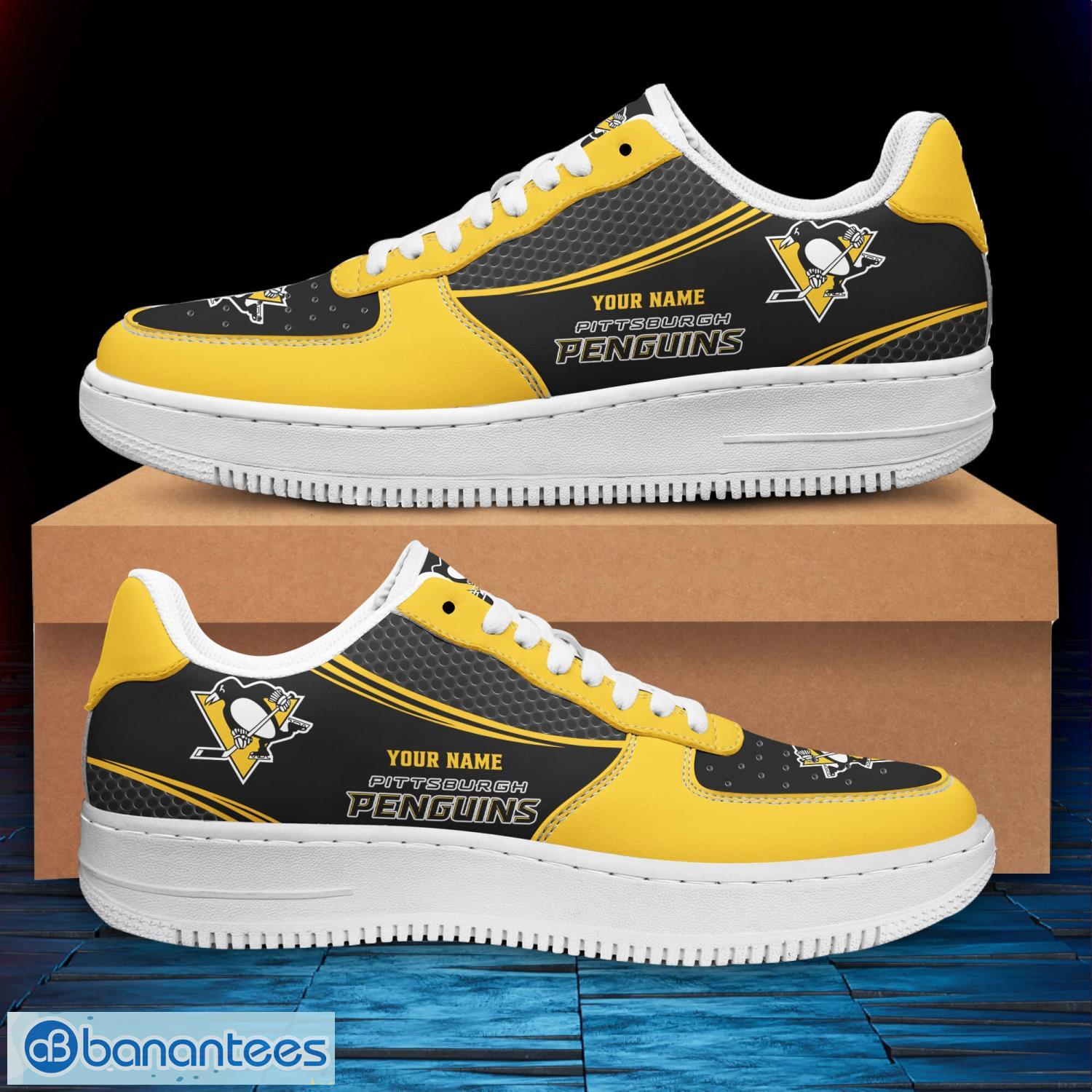 pittsburgh penguins nhl personalized new airforce 1 sneakers gift for fan 1 image Pittsburgh Penguins NHL Personalized New AirForce 1 Sneakers Gift For Fan Product Photo 2