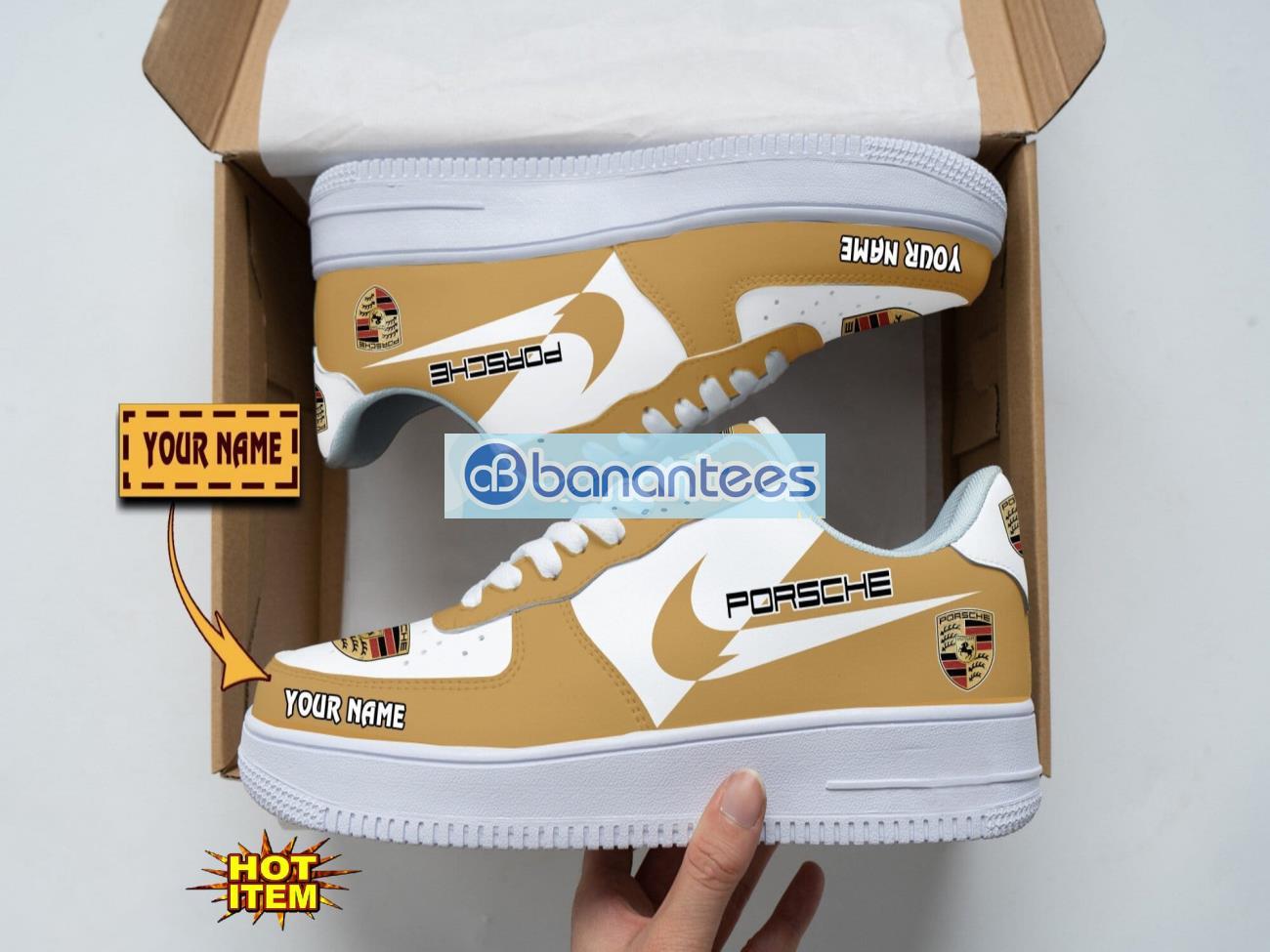 porsche air force shoes custom name gift for fans af1 sneakers image Porsche Air Force Shoes Custom Name Gift For Fans AF1 Sneakers Product Photo 1