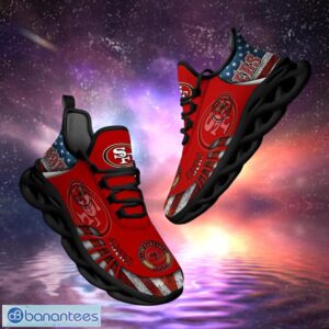 NFL San Francisco 49ers Design Logo & America Flag Gift For Fans Max Shoes Product Photo 1