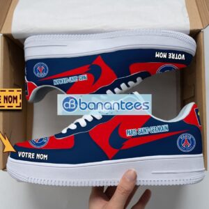PSG Air Force Shoes Custom Name Gift For Fans AF1 Sneakers Product Photo 1