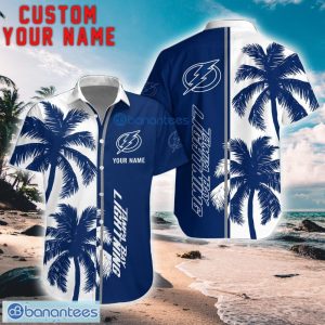 Tampa Bay Lightning Coconut Pattern Hawaiian Shirt And Shorts Personalized Name Unique Gift For Summer Product Photo 1