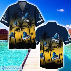 Titans NRL Custom Name Hawaiian Shirt And Short Pants Gifts For Fans Product Photo 2