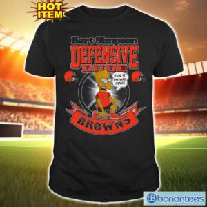 NFL Cleveland Browns Bart Simpson Defensive Dude T Shirt For Fans Product Photo 1