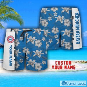 Bayern München Tropical Combo Hawaiian Shirt And Shorts Personalized Name For Fans Product Photo 3