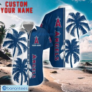 Los Angeles Angels Coconut Pattern Hawaiian Shirt And Shorts Personalized Name Unique Gift For Summer Product Photo 1