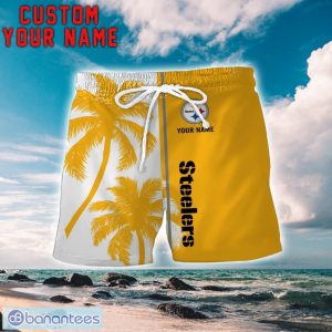 Pittsburgh Steelers Coconut Pattern Hawaiian Shirt And Shorts Personalized Name Unique Gift For Summer Product Photo 2