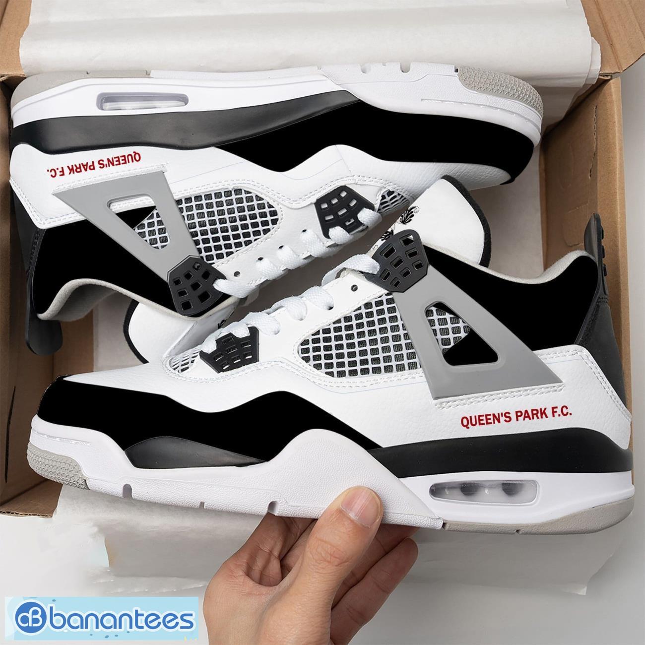 queens park fc air jordan 4 shoes men and women sneakers gift image Queen's Park F.C. Air Jordan 4 Shoes Men And Women Sneakers Gift Product Photo