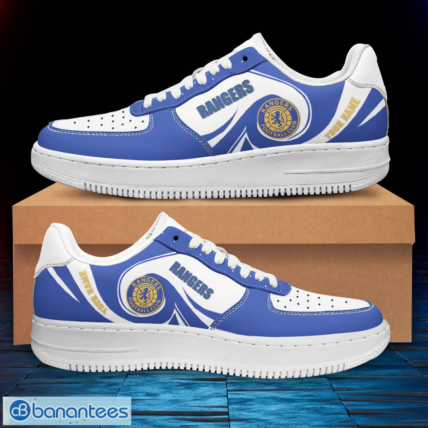 rangers sp new air force sneakers personalized name gift ideas for fans 1 image Rangers SP New Air Force Sneakers Personalized Name Gift Ideas For Fans Product Photo 2